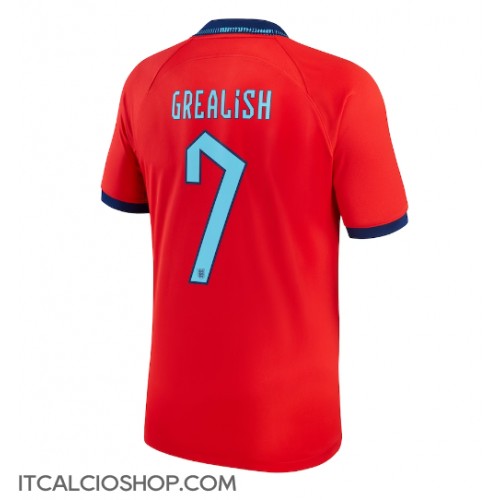 Inghilterra Jack Grealish #7 Seconda Maglia Mondiali 2022 Manica Corta
